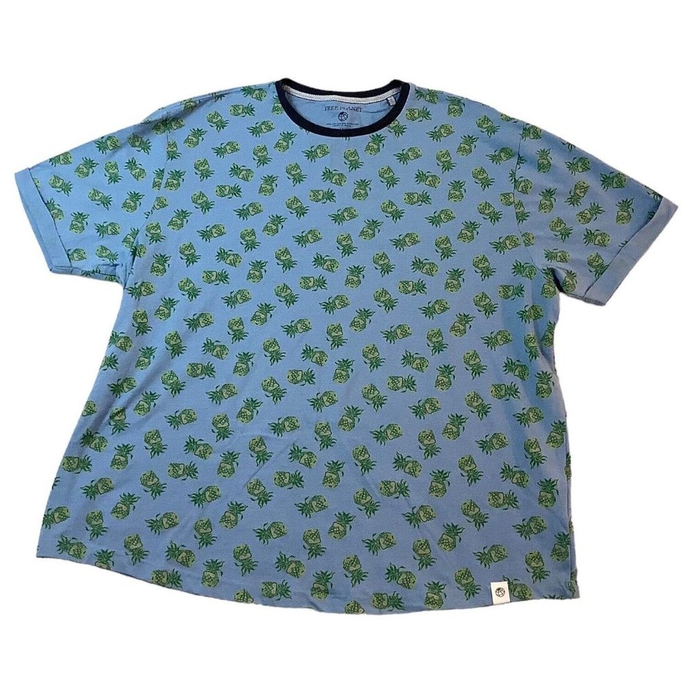 Free Planet Pineapple Print T-Shirt Womens Size 2X